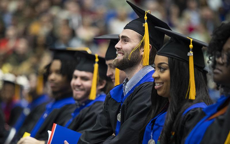 students in graduation